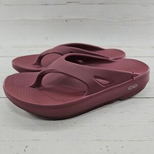 OOFOS OOmega OOlala Slide Sandal Womens‎  6 EU 37 Recovery Thong Pink Mauve